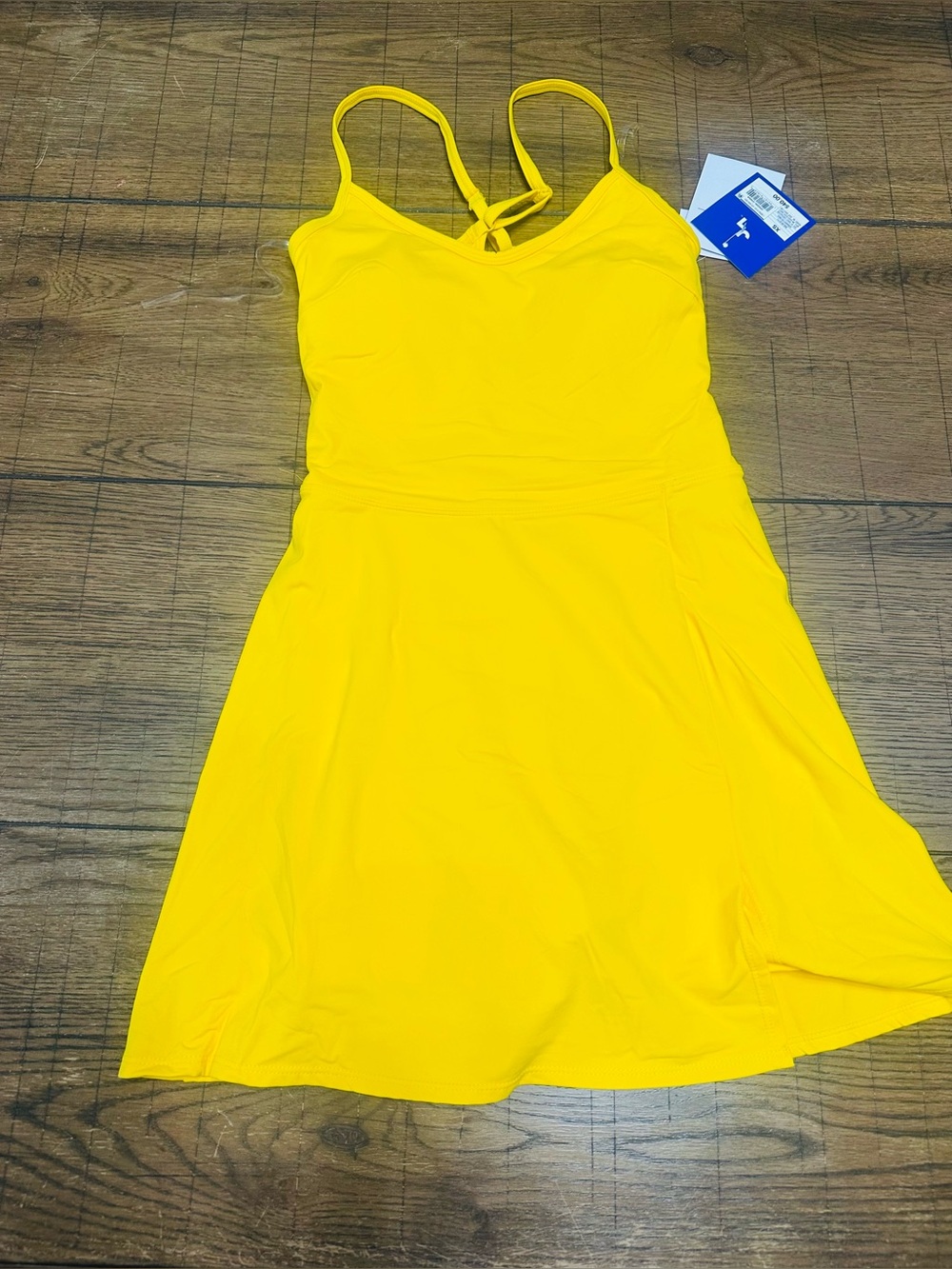 JoyLab Yellow Adjustable Racerback Strap Mini Dress XS NWT